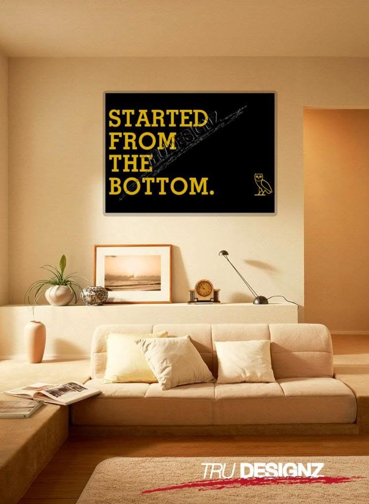 Drake Started From The Bottom A1 A2 A3 Poster YMCMB Young Money OVO Owl Drizzy