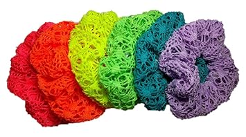 Amazon Com Crochet Scrunchies Lace Scrunchie Set Of 6 Hair