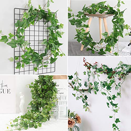 JOHOUSE 18PCS 126FT Artificial Ivy Leaf Plants Hanging Greenery Garlands for Wedding Party Wall or Yard Decor, Fake Plant Decor