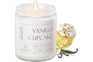 Molensun Vanilla Cupcake Scented Candle, Mother's Day Gifts, Aromatherapy Jar Candles, 7 oz Long Lasting Candles, Soy Wax Candle Gift for Women