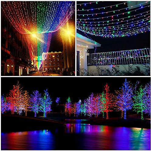 Molbory Solar String Lights Outdoor,2-Pack 33FT 100LED Fairy Lights with 8 Modes Decoration Copper Wire Lights Waterproof Indoor Outdoor Lighting for Patio Yard Trees Christmas Wedding Party