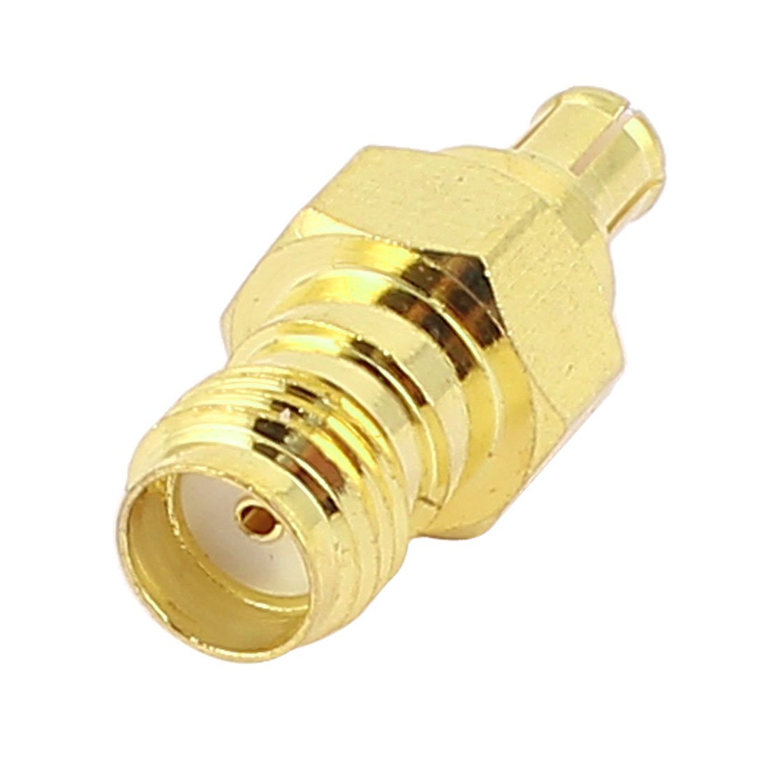 sourcing map Gold Plated SMA Female to MCX Male Coaxial RF Adapter Connector