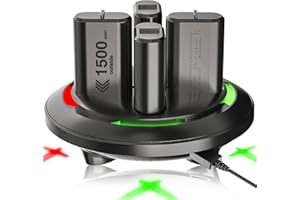 Rechargeable Battery Pack for Xbox One/X Box Series X|S,4 X 3600mWh (4 X 1500mAh) Xbox Series X Controller Battery Pack, Rech