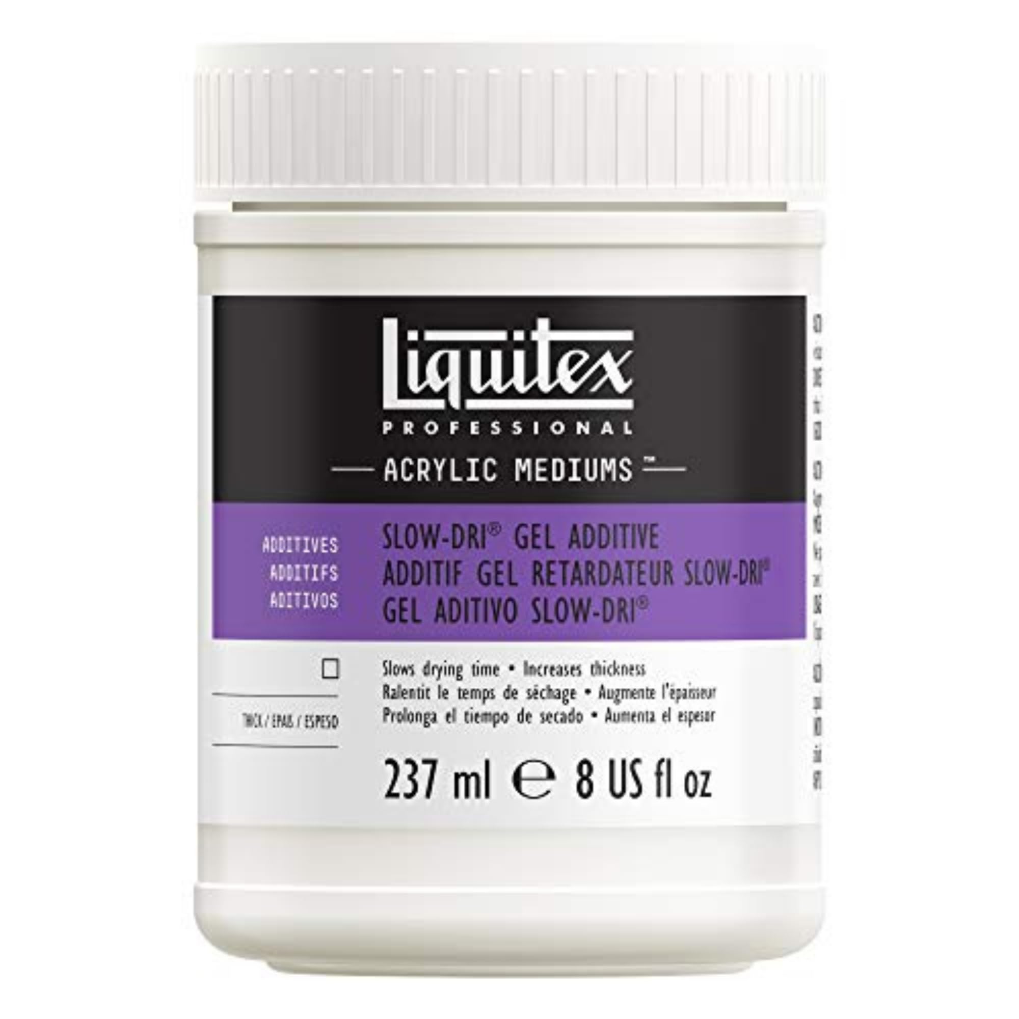 Liquitex 125408 Professional Slow-Dri Gel Retarder Effects Medium, 237 Ml,transparent