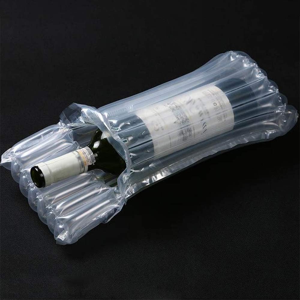 JUN-H 15 Pack Wine Bottle Protectors Cushioning Bubble Protector Inflatable Column Packaging Air Bags with 1 Pump Random Colour for Safe Packaging and Transportation - Image 3