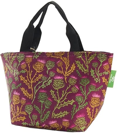 ECO CHIC Lightweight Foldable Insulated Lunch Bag Thistle Purple