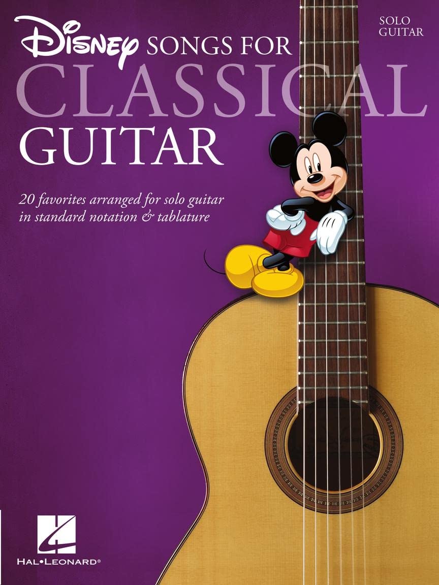 Disney Songs for Classical Guitar.: 20 Favorites Arranged for Solo Guitar in Standard Notation & Tablature