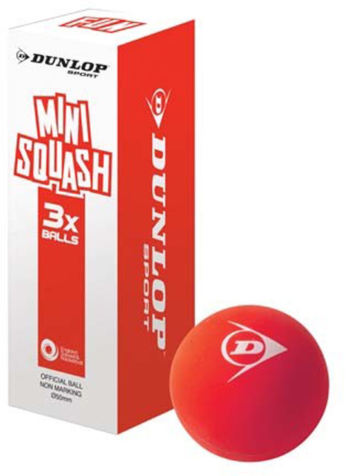 Dunlop Kids Fun Outdoor Activity Game Racquet Mini Squash Ball Red Pack of 3 UK