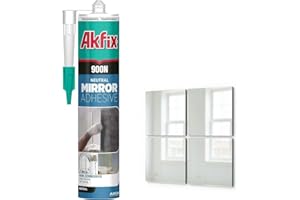 Akfix 900N Silicone Mirror Adhesive, Neutral Cure, High Performance, Non-Sag, Low Odour, Flexible, Transparent, for Mirror In