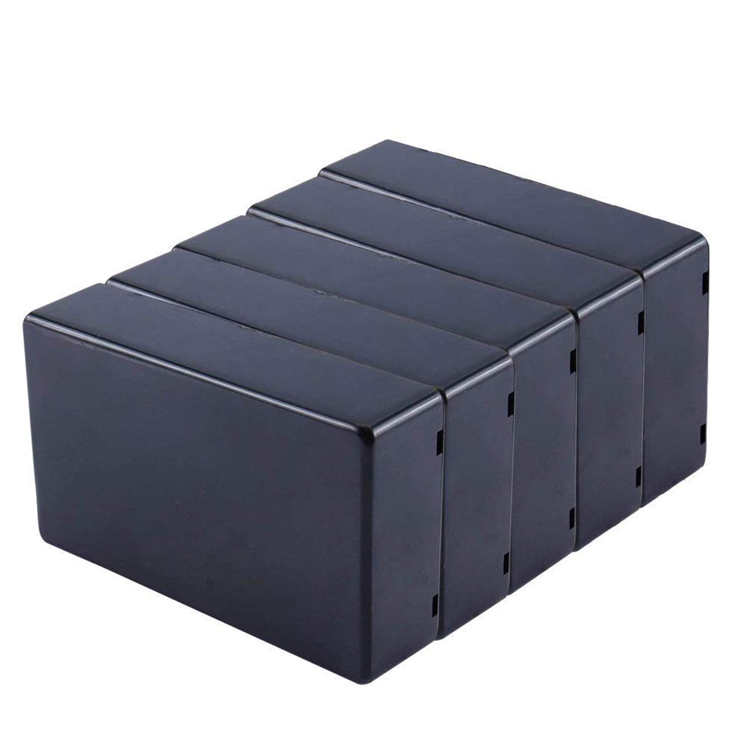 Yosoo 5 Pcs 100x60x25mm Black Plastic Cover Project Electronic Enclosure Instrument Case DIY Power Junction Box