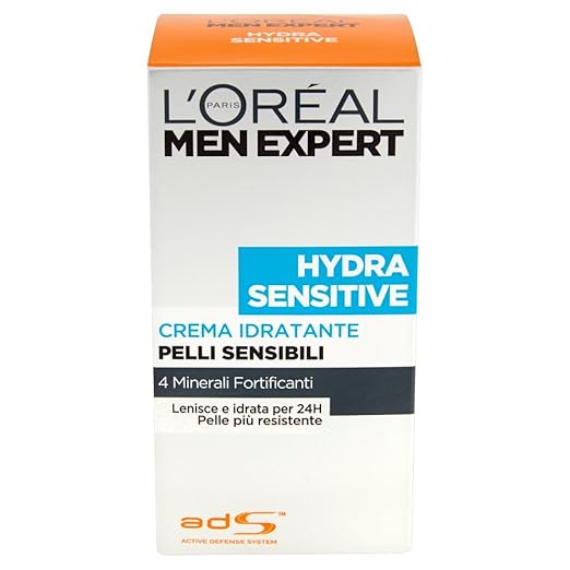 title=L'Oréal Paris Men Expert Hydra Sensitive Crema Idratante Pelli Sensibili- 50 ml