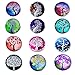 Souarts Womens Office Lanyard ID Badges Holder Necklace with 12pcs Snap Jewelry Charms Pendant Clip (Life Tree)