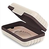 Quatish Soap Holder, Soap Dish 1 Pack, Bar Soap Holder for Shower, Travel Soap Case with Lid for Gym, Camping Essentials, Tra