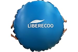 LIBERECOO 10FT Round Pool Cover Pillow for Above-Ground Swimming Pools, 0.4mm Extra Durable Long-Lasting Winter Pool Pillows,Ropes Included
