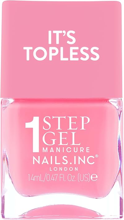 Nails.INC Its Topless Allegra Rose Pink Gel-Like Nail Polish 4-in-1