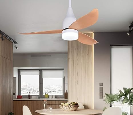 Wivion Macaron Fan Ceiling Light Modern 12w Led Round Ceiling Fans