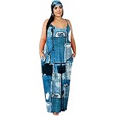 Tycorwd Women's Plus Size Casual Maxi Dress Summer Sleeveless Loose Beach Dress Sundress with Pockets