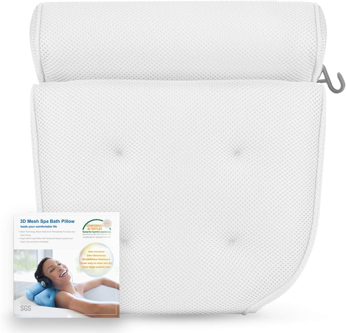 Bath Pillow Spa Pillow Extra Thick, Soft and Large Size for Bathtub