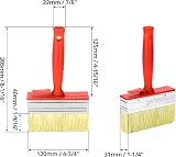 QWORK 3 Pack Paint Brush Set 30x120mm Pig Bristle Fence Deck Shed Outdoor view 6