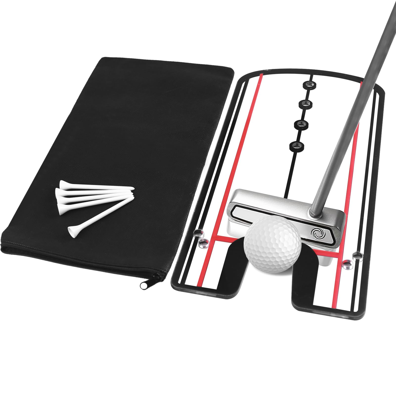 HEYOMART Golf Putting Alignment Mirror, Portable Practice Putting Trainer, Training Aid Trainer Eye Line Practice Your Putting Alignment Tool, Swing Training Aids 12 x 6 inch