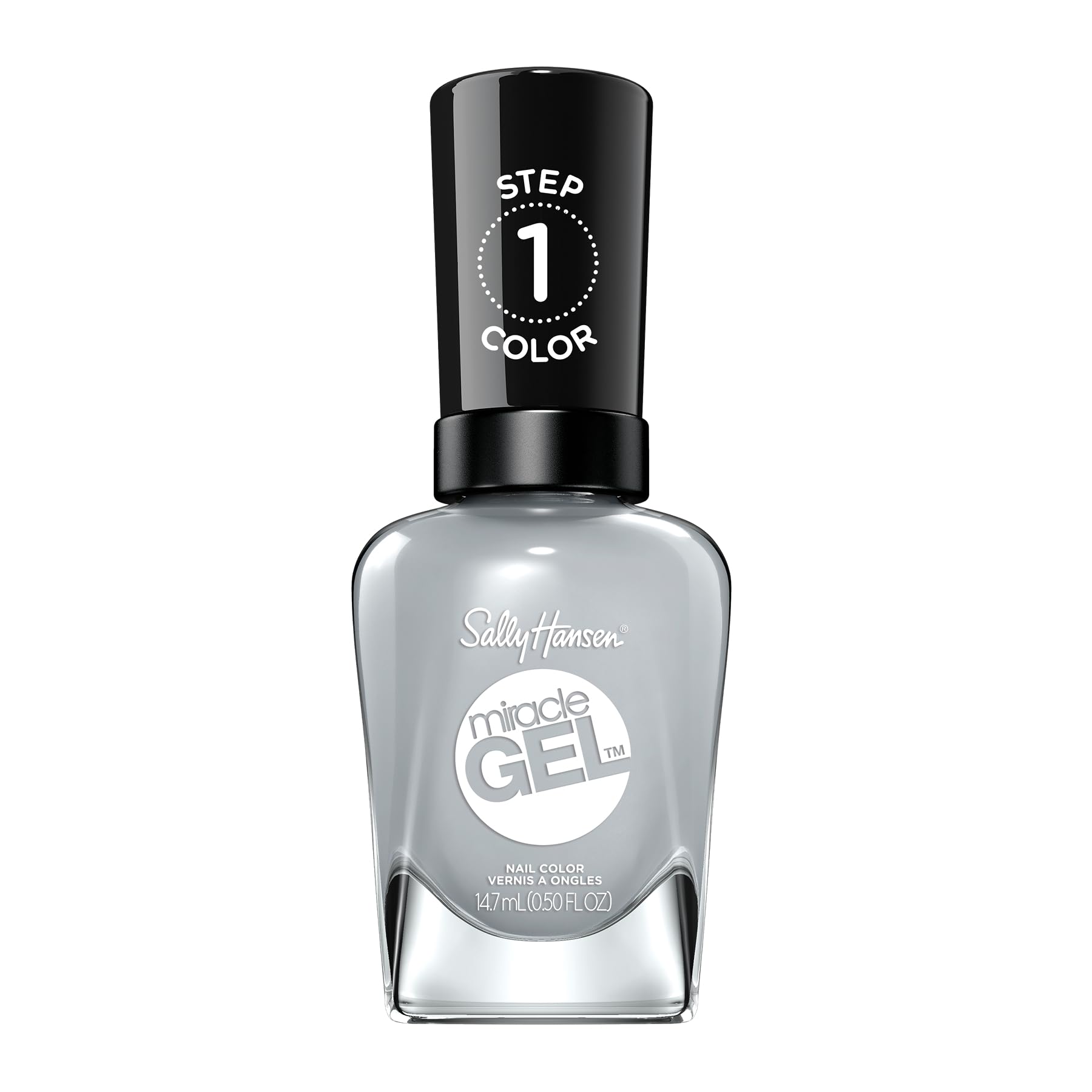 Sally Hansen Miracle Gel Nail Polish At-home gel manicure, 26 Greyfitti, Grey Shades - 14.7 ml
