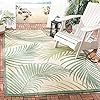 Safavieh Courtyard Collection CYH7557-32212 Tropical Indoor and Outdoor Area Rug, 5' 3" x 7' 6", Beige/Green