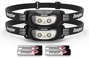 Energizer Universal+ LED Headlamp (2-Pack), Bright Head Lamp for Outdoors, Camping and Emergency Light, IPX4 Water Resistant (Batteries Included)
