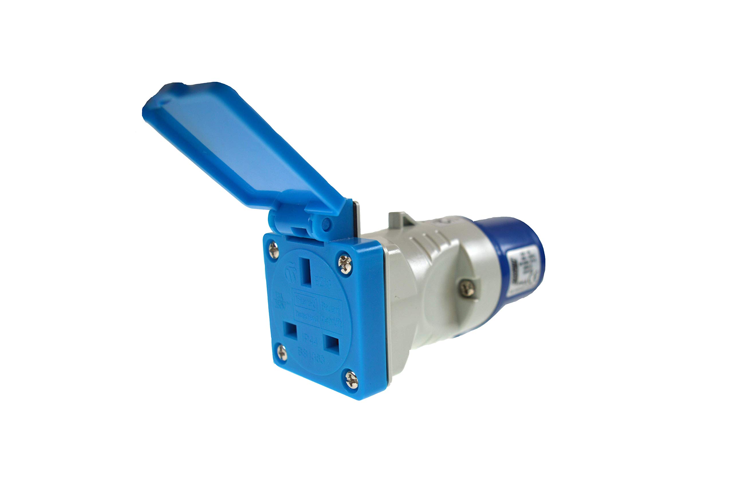 BITS4REASONS MAYPOLE NEW MODEL CARAVAN - 230V 16A PLUG TO BS SOCKET ADAPTOR BK MP3758B CAMPING CARAVAN GENERATOR