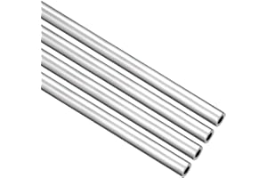 OFOWIN 4 Pcs 6063 Aluminum Round Tube 8mm OD 5mm Inner Dia 300mm Length Seamless Aluminum Straight Tubing for Fabrication Projects DIY Handmade Model Craft Frame Building Gardening Shop Fitting