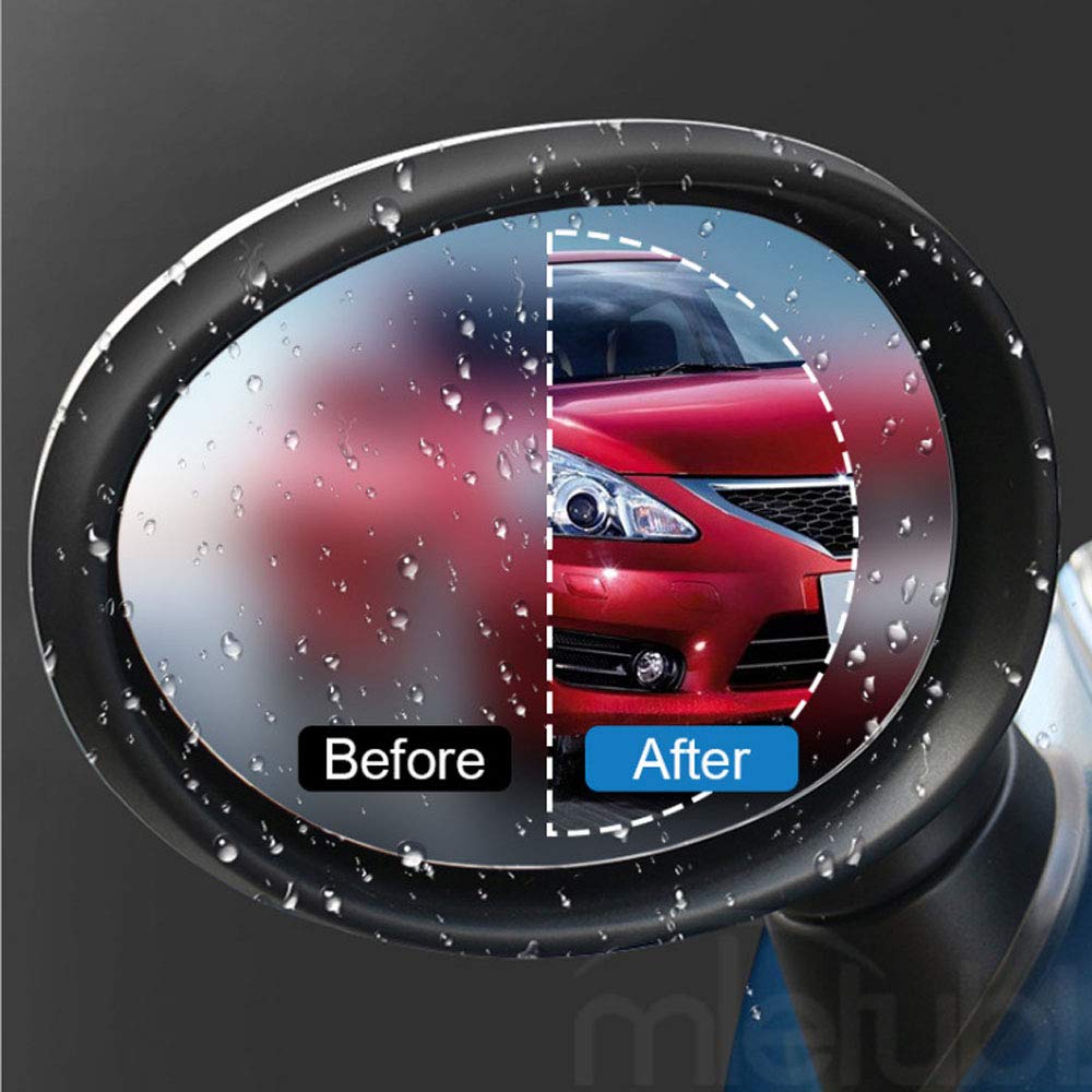ANKIA Car Rearview Mirror Anti Water Mist Film Anti-Fog Anti-Glare Anti-Scratch Nano Coating Rainproof Rearview Mirror Waterproof Membrane Window Clear Protective Film Rain Shield (2 Pcs)