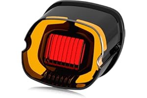 NTHREEAUTO Smoked LED Strobe Brake Tail Light Rear Turn Signals Taillight Compatible with Harley Dyna Road King Electra Glide Sportster Heritage Softail Fatboy Touring