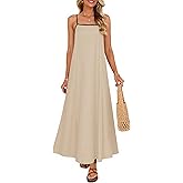 ZESICA Women's 2026 Summer Boho Sleeveless Maxi Dress Spaghetti Straps Casual Flowy A Line Beach Party Long Dresses