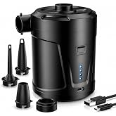 Air Pump for Inflatables,Air Mattress Pump,5200mAh Battery,Camping Essentials,Electric Air Pump,4 Air Nozzles,Fast Inflate,Inflatable mat,Air Mattresses Beds,Pool Floats,Vacuum Storage