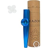 Fartime Blue Exquisite Aluminum Alloy Kazoo With 5 Kazoo Flute Diaphragms And A Beautiful Gift Box-Musical Instruments.(blue)&hellip;