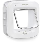 PetSafe Microchip Cat Door, Interior/Exterior, Multi-Pet, 4-Way Lock | 4-Way Lock (Locked/Unlocked/Enter/Exit Only), Reads Pet Microchip ID, Magnetic Latches Block Drafts