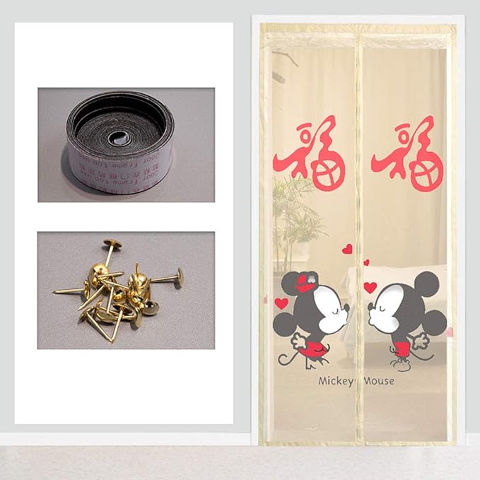 1-1 Magnetischer Fliegenvorhang, Magnet Fliegengitter Balkontür, Magnet