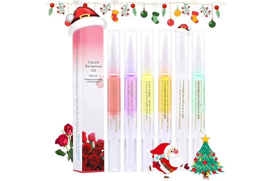 SULLMAR 6Pcs Nail Cuticle Oils Nail Nutrition Oil Pen Nail Nourishment Pens 6 Smell Cuticle Revitalizer for Agnail Nourish Skin Nail Care (6pcs)