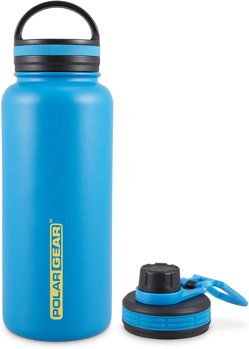 Polar Gear 1 Litre Vacuum Insulated Bottle Blue 12H Hot 24H Cold