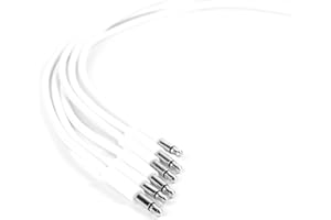 Heinakroon Slimline White CV Patch Cables Eurorack Modular Patch Leads, 6-Pack (23.6")