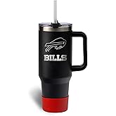 The Memory Company NFL 40oz Game Day Tumbler - Premium Stainless-Steel Double-Wall Vacuum Insulated Travel Cup with Removable Silicone Base , Laser Engraved Team Logo, Hot & Cold Drinks