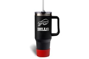 The Memory Company Officially Licensed NFL Game Day Tumbler - 40oz Stainless Steel Double-Wall Insulated Team Color Bling Cup with Team Logo, NFL Licensed Sports Travel Mug with Lid & Straw
