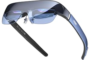 TOZO VIZO V1 AR Glasses with 1800-Nit Ultra-Bright Display, Built-In Stereo Speakers, Adjustable Myopia Correction (0–500°), 118" Virtual Mega Screen, 2D/3D Mode Switching Compatible for iPhone/Mac/PC