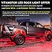 LED Rock Lights Kit, YITAMOTOR 4 Pods Single Color Rock Lights Neon Lights Deck Lighting Hood Lighting Underbody of Trail Rig Camper Car Truck ATV UTV Kayak Polaris RZR Offroad Boat (Red)thumb 2