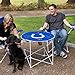 Logo Brands NCAA Tennessee Volunteers Round Tailgating Table – Portable with Foldable Legs, 4 Cup Holders, Powder-Coated Steel, and 27.6