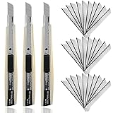 WEKOIL 30Pcs Snap Off Utility Knife Blades with 3