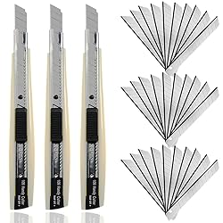 WEKOIL 30Pcs Snap Off Utility Knife Blades with 3