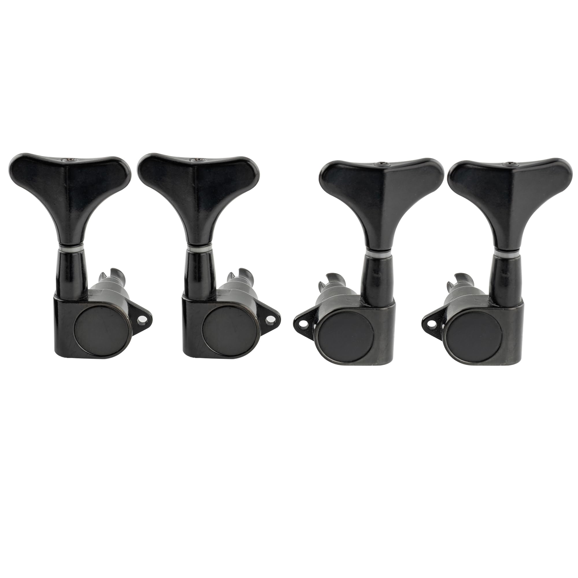 Musiclily Pro 2x2 Sealed Bass Tuners Tuning Keys Pegs Machine Heads Set for Precision Jazz Bass, Black