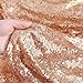 ShiDianYi 3 Feet 1 Yards-Rose Gold-Sequin Fabric, by The Yard, Sequin Fabric, Tablecloth, Linen, for Xmas Decor (Rose Gold)