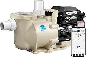 LINGXIAO Smart Variable Speed Pool Pump 2 HP, 115/208-230V, In/Above Pool Pump With Smart Life APP Control, Energy Star Certificate, High Flow & Self Priming - (2025 New Upgrade)