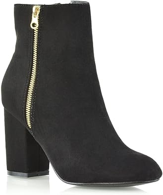 women's chunky heel booties
